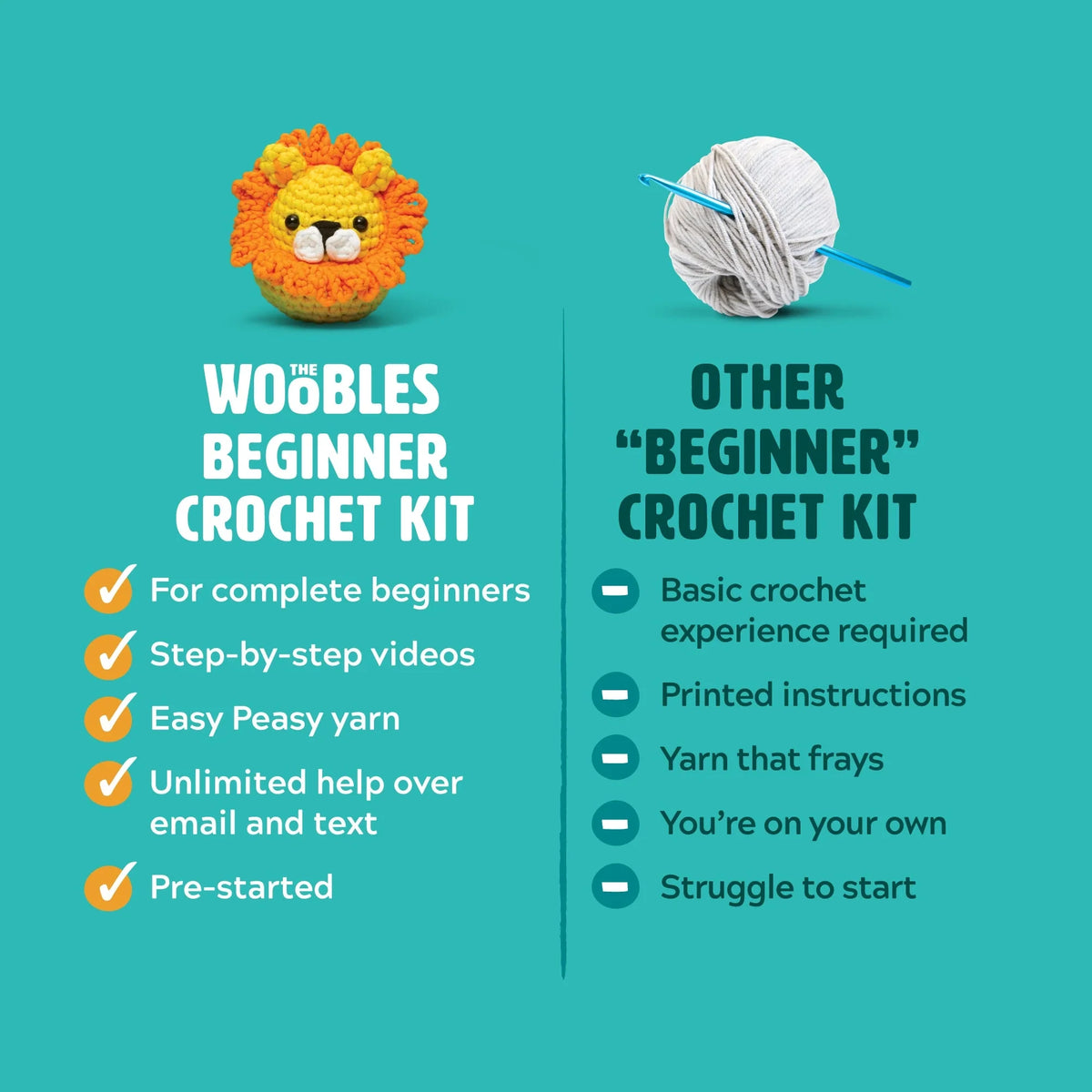 Fred the Dinosaur Rainbow Crochet Kit